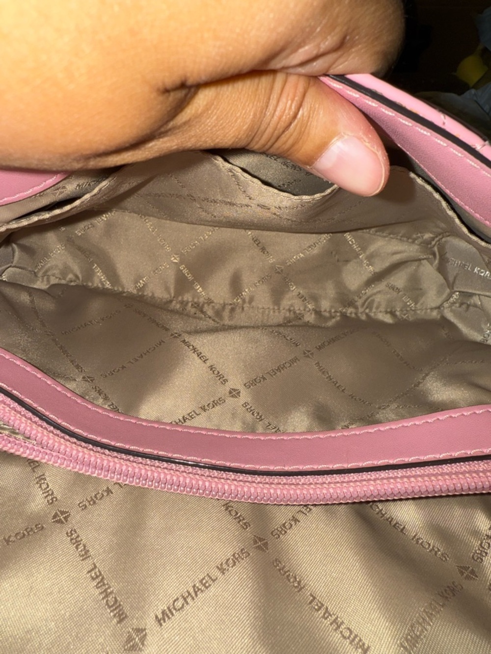 Michael Kors Peyton Quilted Patent Shoulder Bag with Gold Hardware - Picture 7 of 10